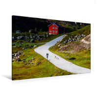 Premium Textil-Leinwand 120 x 80 cm Quer-Format Gaularfjellet | Wandbild, HD-Bild auf Keilrahmen, Fertigbild auf hochwertigem Vlies, Leinwanddruck von Helene Seidl