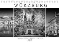 WÜRZBURG Monochrome Impressionen (Tischkalender 2022 DIN A5 quer)