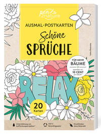 Ausmal-Postkarten Schöne Sprüche | 20 Karten