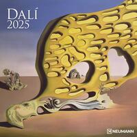 N NEUMANNVERLAGE - Dali 2025 Broschürenkalender, 30x30cm, Wandkalender mit ausgewählten Kunstwerken von Dli, internationalen Feiertagen und Mondphasen, viel Platz für Notizen