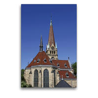 Premium Textil-Leinwand 50 x 75 cm Hoch-Format Lutherkirche Bad Harzburg | Wandbild, HD-Bild auf Keilrahmen, Fertigbild auf hochwertigem Vlies, Leinwanddruck von Antje Lindert-Rottke