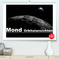 Mond Orbitalansichten (Premium, hochwertiger DIN A2 Wandkalender 2023, Kunstdruck in Hochglanz)