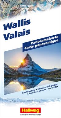 Hallwag Panoramakarte Wallis