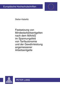 Festsetzung von Mindestarbeitsentgelten nach dem MiArbG im Spannungsfeld von Tarifautonomie und der Gewährleistung angemessener Arbeitsentgelte