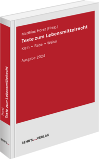 Texte zum Lebensmittelrecht Ausgabe 2024