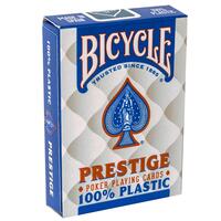 BICYCLE® PRESTIGE 100% PLASTIC POKER (ROT & BLAU)