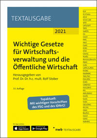 Wichtige Gesetze für Wirtschaftsverwaltung und die Öffentliche Wirtschaft