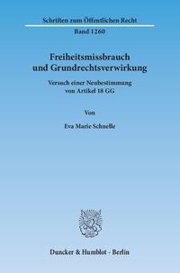 Freiheitsmissbrauch und Grundrechtsverwirkung.