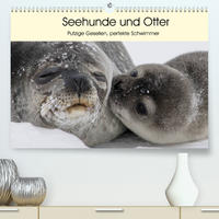 Seehunde und Otter. Putzige Gesellen, perfekte Schwimmer (Premium, hochwertiger DIN A2 Wandkalender 2022, Kunstdruck in Hochglanz)