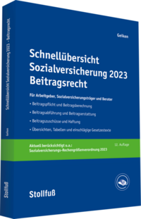 Schnellübersicht Sozialversicherung Beitragsrecht - online