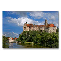 Premium Textil-Leinwand 90 x 60 cm Quer-Format Schloss Sigmaringen | Wandbild, HD-Bild auf Keilrahmen, Fertigbild auf hochwertigem Vlies, Leinwanddruck von Bernd Zillich