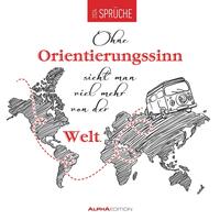 Sprüche 2024 - Broschürenkalender 30x30 cm (30x60 geöffnet) - Kalender mit Platz für Notizen - lustige Sprüche - Bildkalender - Wandkalender