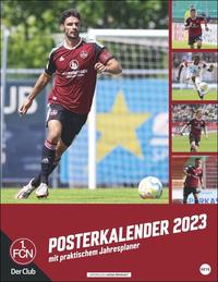 FC Nürnberg Posterkalender 2023. Fotokalender groß mit den besten Spielerfotos des Vereins. Wandkalender 2023 Großformat. 34x44 cm. Hochformat.