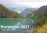 Norwegen 2021 - Berge, Fjorde, Moore (Tischkalender 2021 DIN A5 quer)