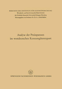 Analyse der Preisspannen im westdeutschen Konsumgüterexport