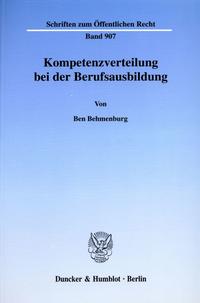 Kompetenzverteilung bei der Berufsausbildung.