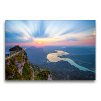 Premium Textil-Leinwand 75 x 50 cm Quer-Format Abendstimmung auf der Schafbergspitze | Wandbild, HD-Bild auf Keilrahmen, Fertigbild auf hochwertigem Vlies, Leinwanddruck von Photoplace