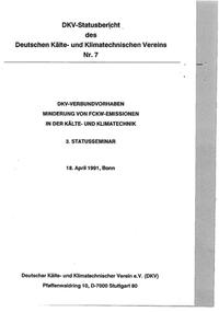 DKV-Verbundvorhaben. Minderung von FCKW-Emissionen in der Kälte- und Klimatechnik