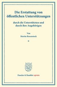 Die Erstattung von öffentlichen Unterstützungen