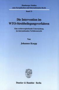 Die Intervention im WTO-Streitbeilegungsverfahren.