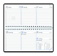 GÜSS Tisch- und Taschenkalender, 128 Seiten, Wire-O-Bindung, Einband Tucson schwarz, Größe: 17,0cm x 8,0cm