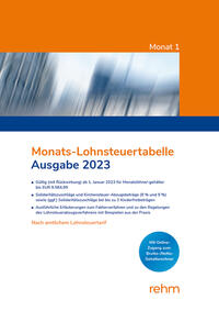 Monats-Lohnsteuertabelle 2023