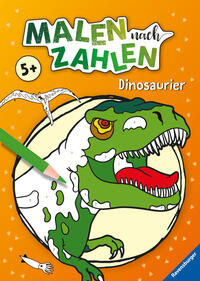 Malen nach Zahlen ab 5: Dinosaurier