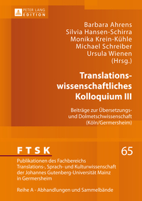 Translationswissenschaftliches Kolloquium III