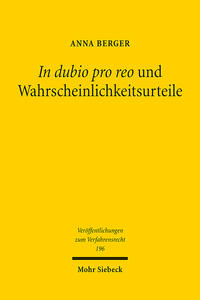 In dubio pro reo und Wahrscheinlichkeitsurteile