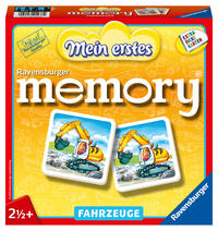 Ravensburger 21437 - Mein erstes memory® Fahrzeuge, der Spieleklassiker für die Kleinen, Kinderspiel für alle Fahrzeug-Fans ab 2 Jahren