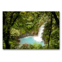 Premium Textil-Leinwand 90 x 60 cm Quer-Format Rio Celeste, Costa Rica | Wandbild, HD-Bild auf Keilrahmen, Fertigbild auf hochwertigem Vlies, Leinwanddruck von Peter Schickert