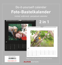 Foto-Bastelkalender - schwarz / weiß - immerwährend - (21 x 22)