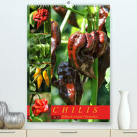 Chilis - Höllisch scharfe Früchtchen (Premium, hochwertiger DIN A2 Wandkalender 2023, Kunstdruck in Hochglanz)