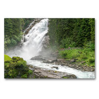 Premium Textil-Leinwand 90 x 60 cm Quer-Format Die Krimmler Wasserfälle, Österreich | Wandbild, HD-Bild auf Keilrahmen, Fertigbild auf hochwertigem Vlies, Leinwanddruck von Peter Schickert