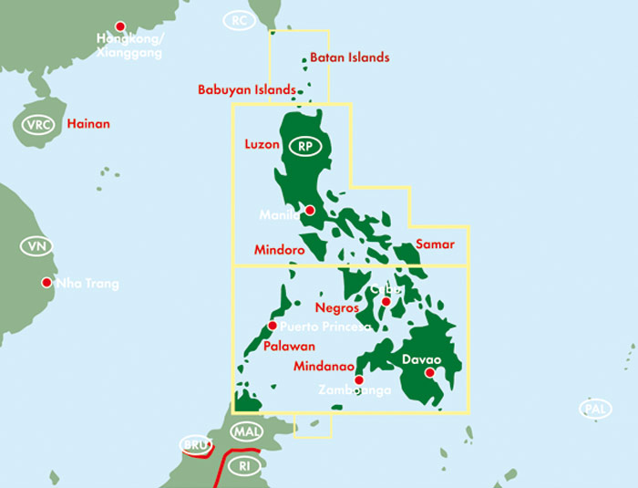 Philippinen, Autokarte 1:900.000