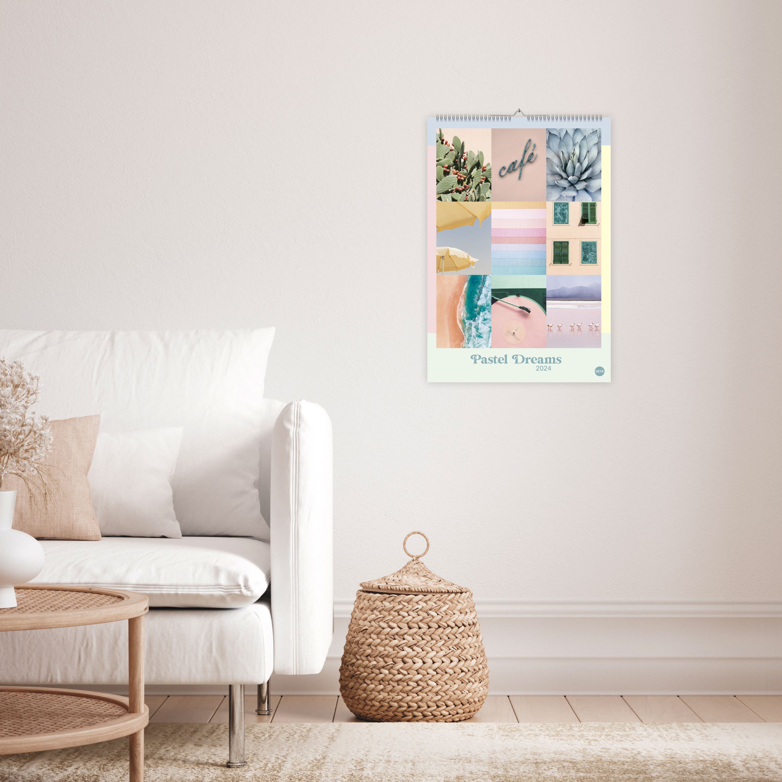 Pastel Dreams Posterkalender 2024. Fotokalender in zarten Farben. Hochwertiger Kalender im Großformat voller Traumwelten, Stillleben und Detailaufnahmen.