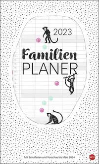 Stamp Art Familienplaner XL 2023. Extra breiter Familienkalender mit allen Terminen auf einen Blick. Kalender für Familien im niedlichen Handmade-Style, Blickfang und Organisationstool!