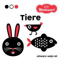 Tiere schwarz-weiß-rot (Baby Montessori)