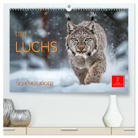 Der Luchs - scheuer Jäger (hochwertiger Premium Wandkalender 2024 DIN A2 quer), Kunstdruck in Hochglanz