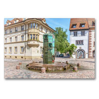 Premium Textil-Leinwand 90 x 60 cm Quer-Format Münsterbrunnen Villingen | Wandbild, HD-Bild auf Keilrahmen, Fertigbild auf hochwertigem Vlies, Leinwanddruck von Liselotte Brunner-Klaus