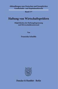 Haftung von Wirtschaftsprüfern.