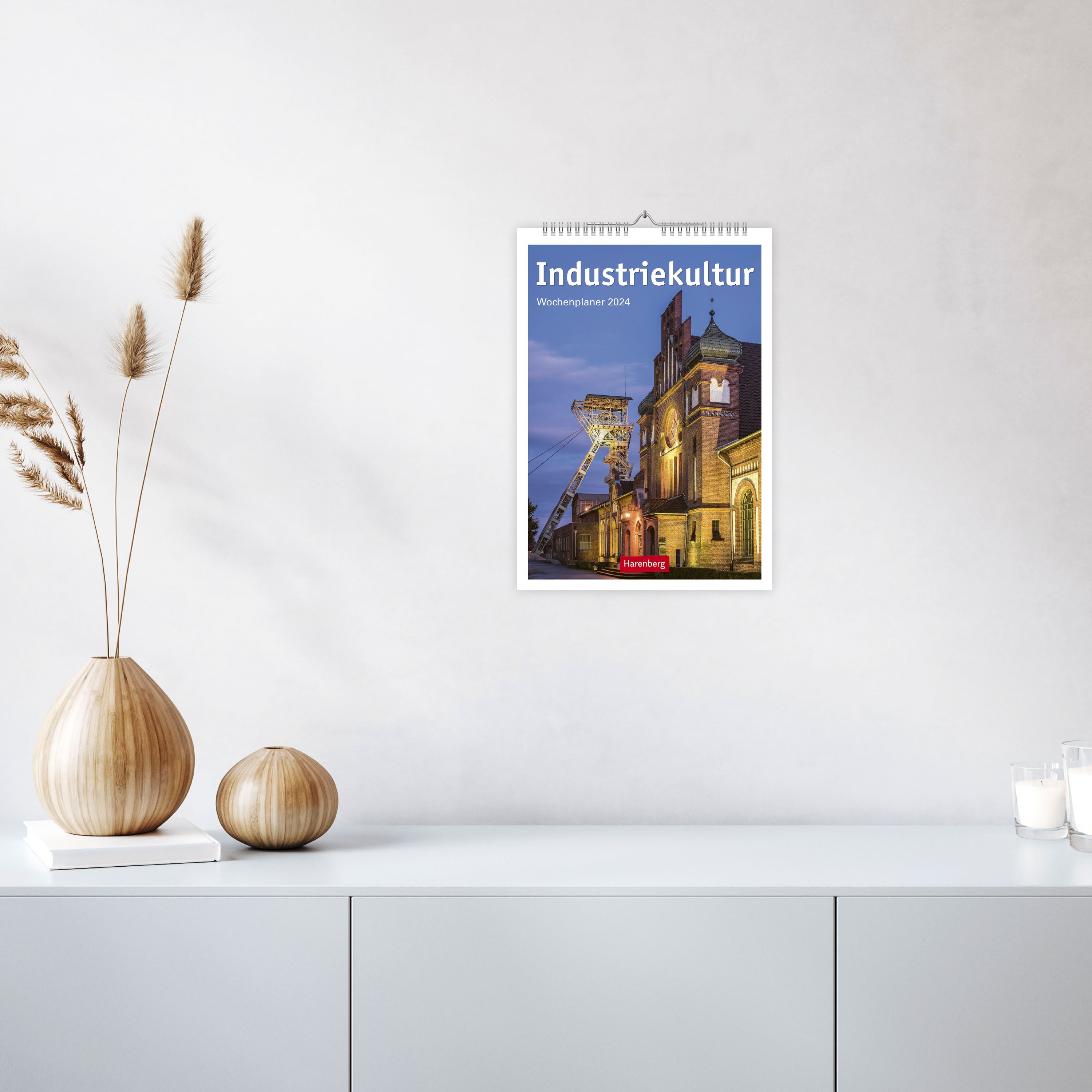 Industriekultur Wochenplaner 2024. Architektur-Kalender mit 53 eindrucksvollen Fotos von historischen Industriebauten. Wandkalender 2024 zum Eintragen und Planen