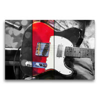 Premium Textil-Leinwand 75 x 50 cm Quer-Format Telecaster, elektrische Gitarre | Wandbild, HD-Bild auf Keilrahmen, Fertigbild auf hochwertigem Vlies, Leinwanddruck von Renate Bleicher