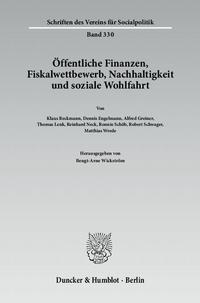 Öffentliche Finanzen, Fiskalwettbewerb, Nachhaltigkeit und soziale Wohlfahrt.