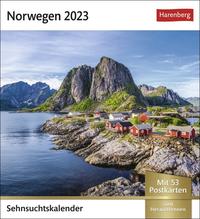 Norwegen Sehnsuchtskalender 2023. Urlaubsträume in einem Tischkalender im Postkartenformat. Jede Woche tolle Eindrücke verpackt in einen kleinen Foto-Kalender. Auch zum Aufhängen.