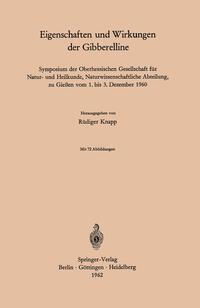 Eigenschaften und Wirkungen der Gibberelline