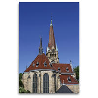 Premium Textil-Leinwand 80 x 120 cm Hoch-Format Lutherkirche Bad Harzburg | Wandbild, HD-Bild auf Keilrahmen, Fertigbild auf hochwertigem Vlies, Leinwanddruck von Antje Lindert-Rottke