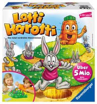 Ravensburger 21556 - Lotti Karotti, Brettspiel für Kinder ab 4 Jahren, Familienspiel für Kinder und Erwachsene, Klassiker für 2-4 Spieler