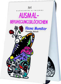 Ausmal - Beruhigungsblöckchen Kleine Monster