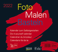 Foto-Malen-Basteln Bastelkalender quer schwarz 2022